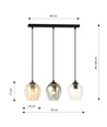 Istar 3 Sort Mix pendellampe - Ø14 cm, E27, 230V, uten lyskilde