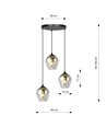 Istar 3 Sort Premium Grafitt pendellampe - Ø14 cm, E27, 230V, uten lyskilde