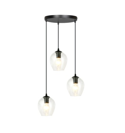 Istar 3 Sort Premium Transparent pendellampe - Ø14 cm, E27, 230V, uten lyskilde
