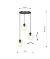 Istar 3 Sort Premium Transparent pendellampe - Ø14 cm, E27, 230V, uten lyskilde