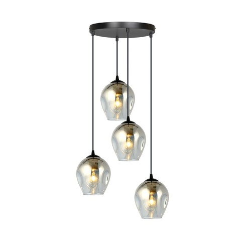 Istar 4 Sort Premium Grafitt pendellampe - Ø14 cm, E27, 230V, uten lyskilde