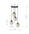 Istar 4 Sort Premium Grafitt pendellampe - Ø14 cm, E27, 230V, uten lyskilde