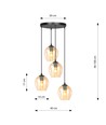 Istar 4 Sort Premium Rav pendellampe - Ø14 cm, E27, 230V, uten lyskilde.