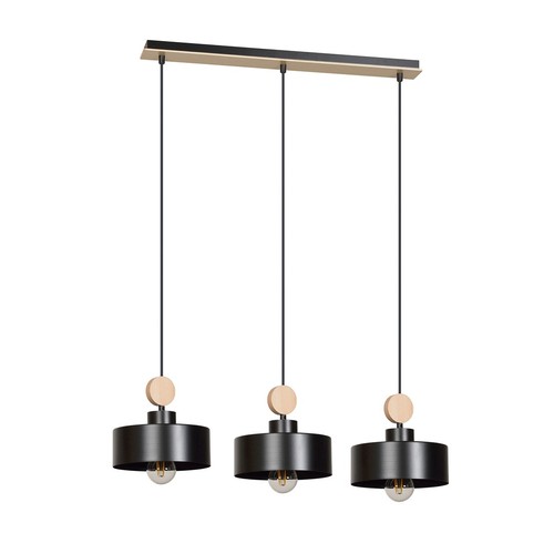 Tuniso 3 Svart pendellampe - E27, 230V, uten lyskilde