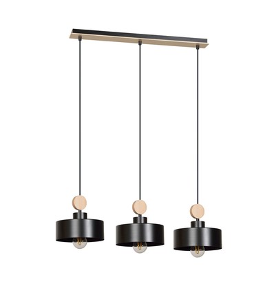 Tuniso 3 Svart pendellampe - E27, 230V, uten lyskilde