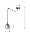 Gigi 1 Sort/Graphite pendellampe - Ø14 cm, E14, 230V, uten lyskilde