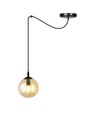 Gigi 1 Sort/Amber pendelampe - Ø14 cm, E14, 230V, uten lyskilde