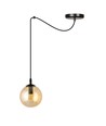 Gigi 1 Sort/Amber pendelampe - Ø14 cm, E14, 230V, uten lyskilde