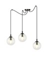 Gigi 3 Sort/Transparent pendellampe - Ø14 cm, E14, 230V, uten lyskilde