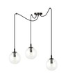 Gigi 3 Sort/Transparent pendellampe - Ø14 cm, E14, 230V, uten lyskilde
