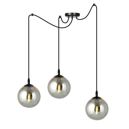 Gigi 3 Sort/Grafit pendellampe - Ø14 cm, E14, 230V, uten lyskilde