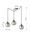 Gigi 3 Sort/Grafit pendellampe - Ø14 cm, E14, 230V, uten lyskilde