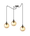 Gigi 3 Sort/Rav pendellampe - Ø14 cm, E14, 230V, uten lyskilde