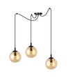 Gigi 3 Sort/Rav pendellampe - Ø14 cm, E14, 230V, uten lyskilde