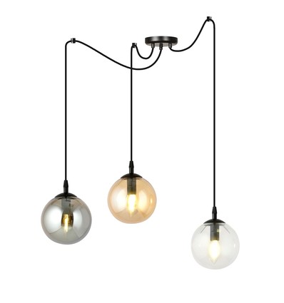 Gigi 3 Sort Mix pendellampe - Ø14 cm, E14, 230V, uten lyskilde.