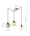 Gigi 3 Sort Mix pendellampe - Ø14 cm, E14, 230V, uten lyskilde.