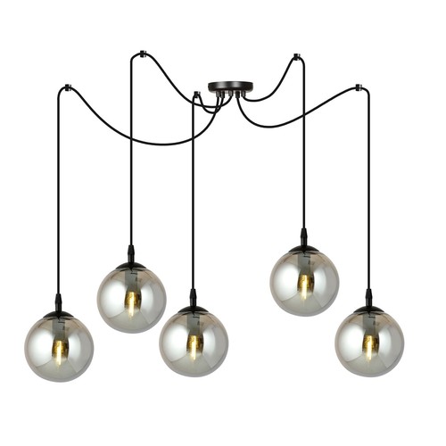 Gigi 5 Sort/Grafitt pendellampe - Ø14 cm, E14, 230V, uten lyskilde