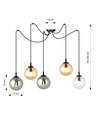 Gigi 5 Sort Mix pendellampe - Ø14 cm, E14, 230V, uten lyskilde.