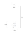 Saga 1 Hvit pendel lampe - E27, 230V, uten lyskilde