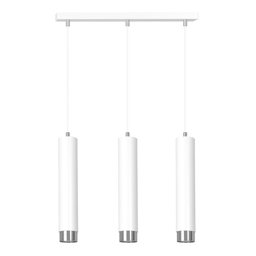 Kibo 3 Hvit/Krom pendellampe - GU10, 230V, uten lyskilde