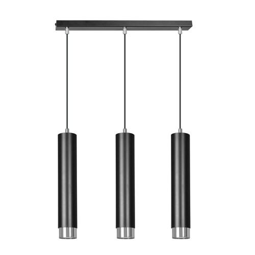 Kibo 3 Sort/Krom pendellampe - GU10, 230V, uten lyspære