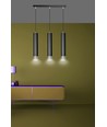 Kibo 3 Sort/Krom pendellampe - GU10, 230V, uten lyspære