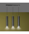 Kibo 3 Sort/Krom pendellampe - GU10, 230V, uten lyspære