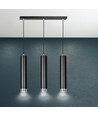 Kibo 3 Sort/Krom pendellampe - GU10, 230V, uten lyspære