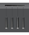 Kibo 4 Sort/Krom pendellampe - GU10, 230V, uten lyskilde