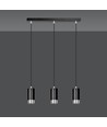 Fumiko 3 Sort/Krom pendellampe - GU10, 230V, uten lyskilde