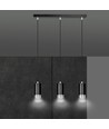 Fumiko 3 Sort/Krom pendellampe - GU10, 230V, uten lyskilde