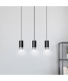 Fumiko 3 Sort/Krom pendellampe - GU10, 230V, uten lyskilde