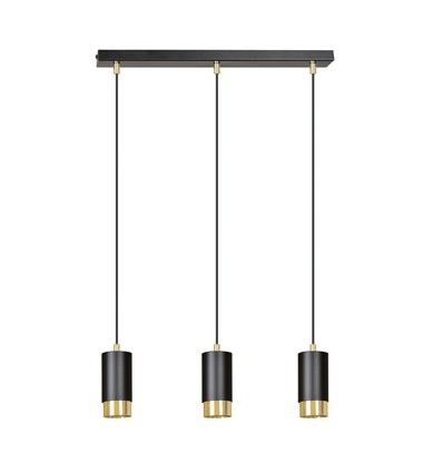 Fumiko 3 Sort/Gull pendellampe - GU10, 230V, uten lyskilde