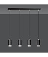 Fumiko 4 Sort/Krom pendellampe - GU10, 230V, uten lyskilde