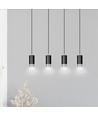 Fumiko 4 Sort/Krom pendellampe - GU10, 230V, uten lyskilde
