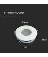 IP54 Downlight uten lyskilde - Gummiforsegling, Hull: Ø7,5 cm, Mål: Ø8,4 cm, passer til GU10 og MR16