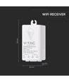 WiFi mottaker til trådløse brytere, 1000W - Smart Home, kompatibel med Alexa/Google Home, IP20 innendørs