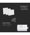 WiFi mottaker til trådløse brytere, 1000W - Smart Home, kompatibel med Alexa/Google Home, IP20 innendørs