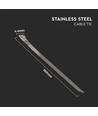 Rustfritt Kabelbinder, 100 stk - Bredde 4,6mm, 30 cm