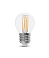 E27 6W LED kronepære filament - G45, 800lm, 133lm/W, klart glass, 6400K