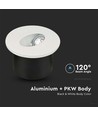 3W Ø7,5cm rund LED innbyggingsspot til trapper - 270lm, 4000K, hvit, hull: Ø6,2 cm