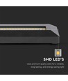 3W LED trappespot - IP65, sort, rektangulær, 4000K, 110lm