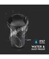 1W LED nedgravd spot - Lys 3000K, Svart
