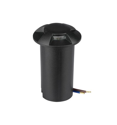 1W LED Innfellingsspot - Lys 3000K, Sort.