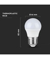 E27 4,5W LED kronepære - G45, 4000K, 470lm, erstatter 40W