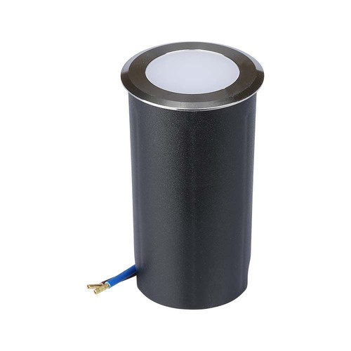 1W nedgravd spotlight - LED, lys 6400K, sølv