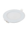 6W Ø12cm LED innbygningspanel - Hull: Ø11 cm, Mål: Ø12 cm, hvit kant, inkl. lyskilde