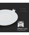 6W Ø12cm LED innbygningspanel - Hull: Ø11 cm, Mål: Ø12 cm, hvit kant, inkl. lyskilde