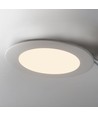 12W Ø17cm LED innfellingspanel - 4000K, Hull: Ø15,5 cm, Mål: Ø17 cm, hvit kant, flicker free