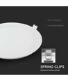 12W Ø17cm LED innfellingspanel - 6400K, Hull: Ø15,5 cm, Mål: Ø17 cm, hvit kant, flicker free